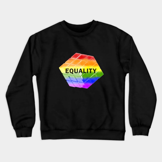 Equality Cube Crewneck Sweatshirt by Justanotherillusion